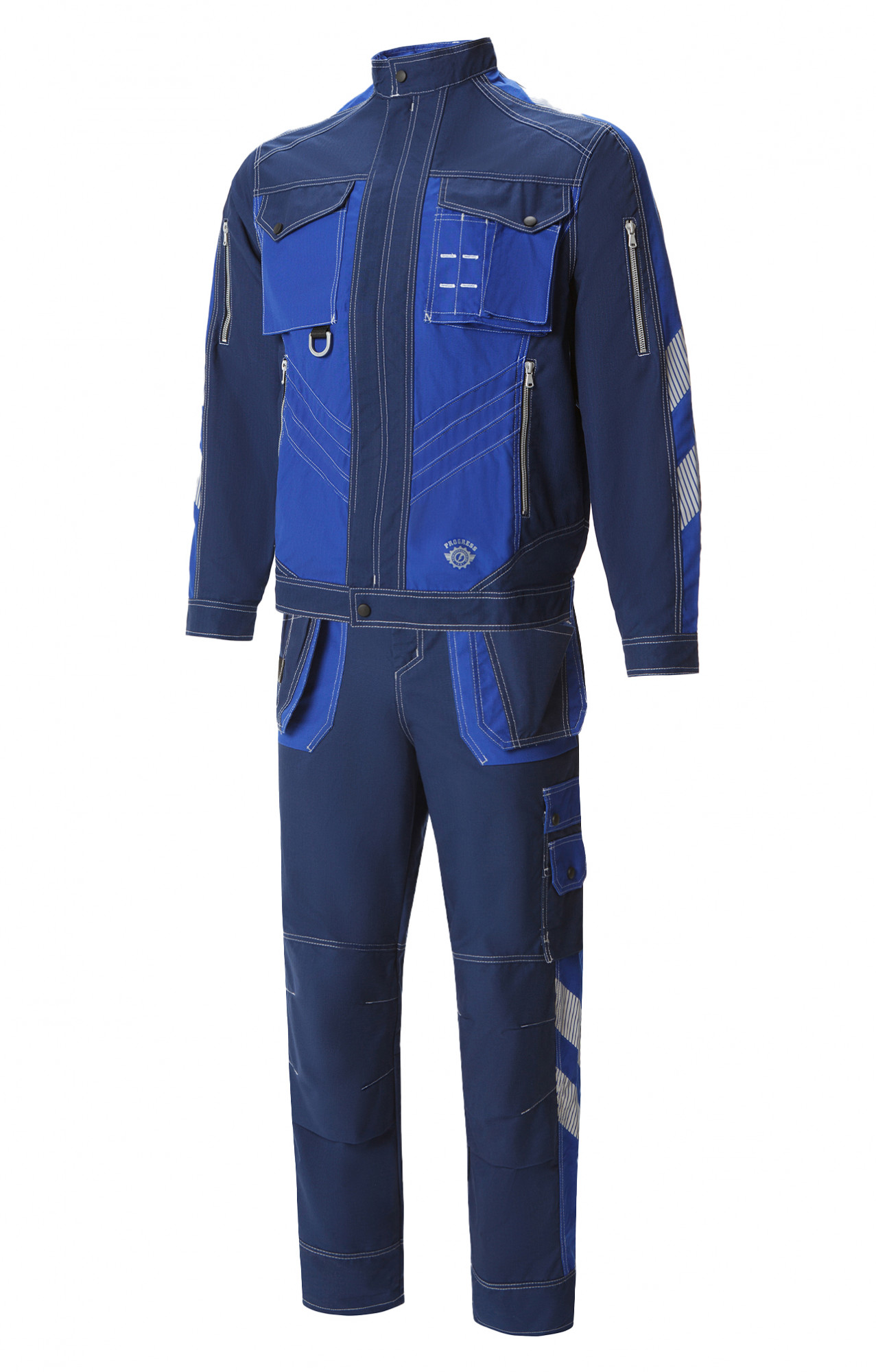 68810 Костюм "Прогресс" темно-синий с васильком  Летняя спецодежда  размер 56-58/170-176 
