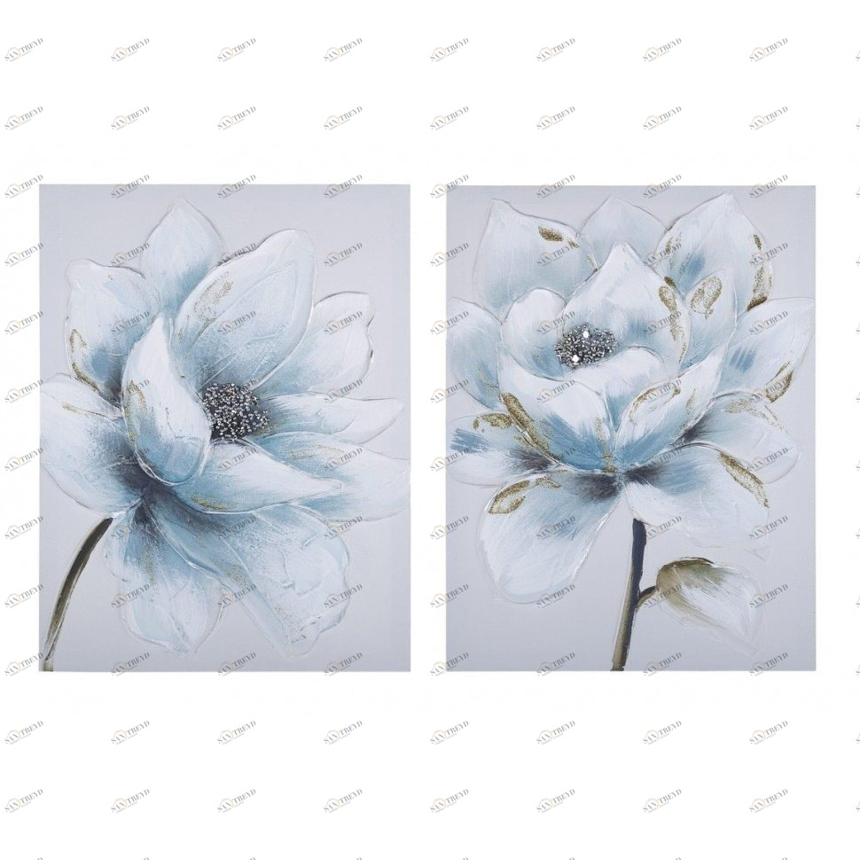 Диптих на холсте 30х40 см голубой Tomas Stern TOMAS STERN  00-3872642 Белый;голубой;разноцветный 