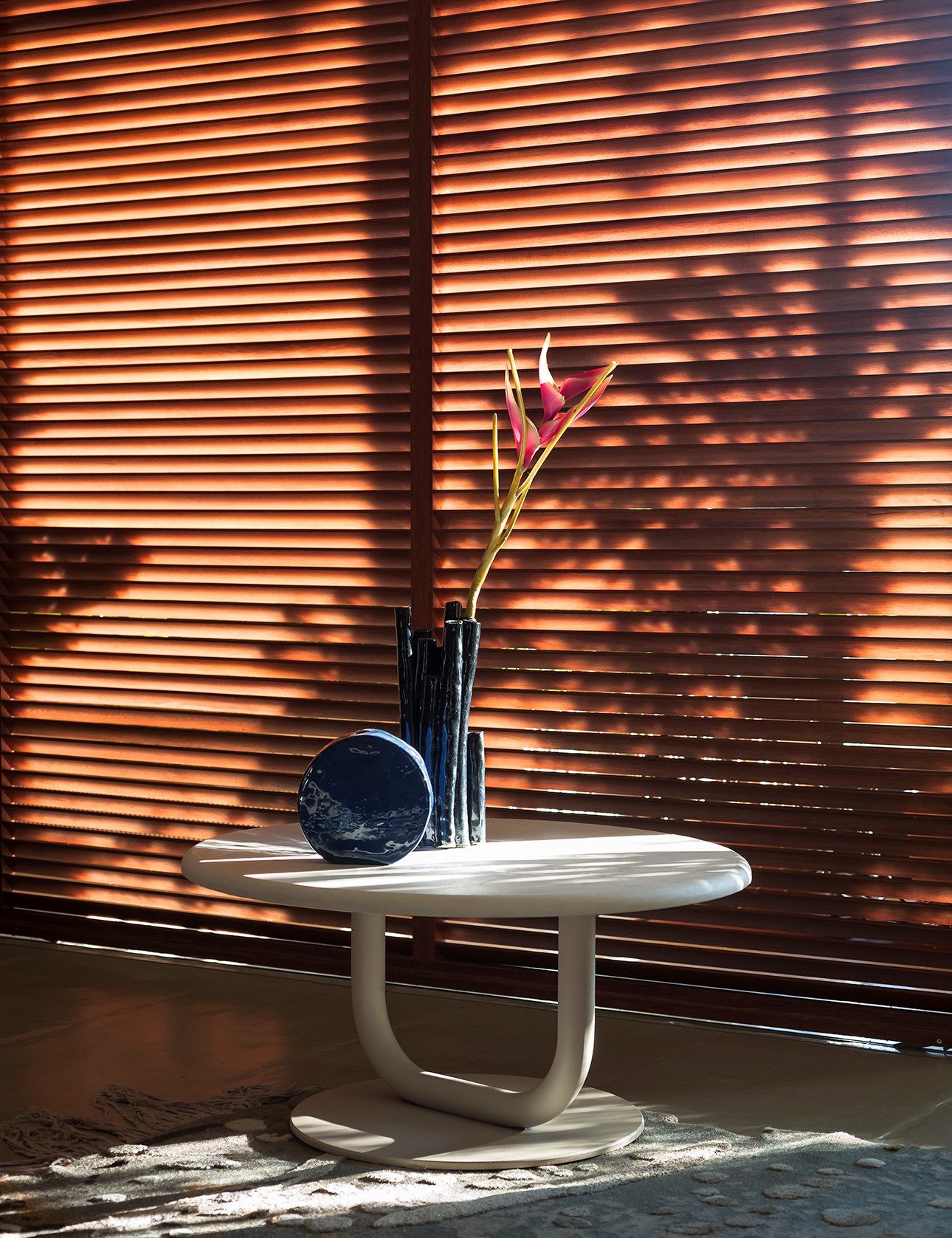 Стальной круглый журнальный столик с МДФ столешницей Desalto Strong Special ARCH-00085590 - Вид №2