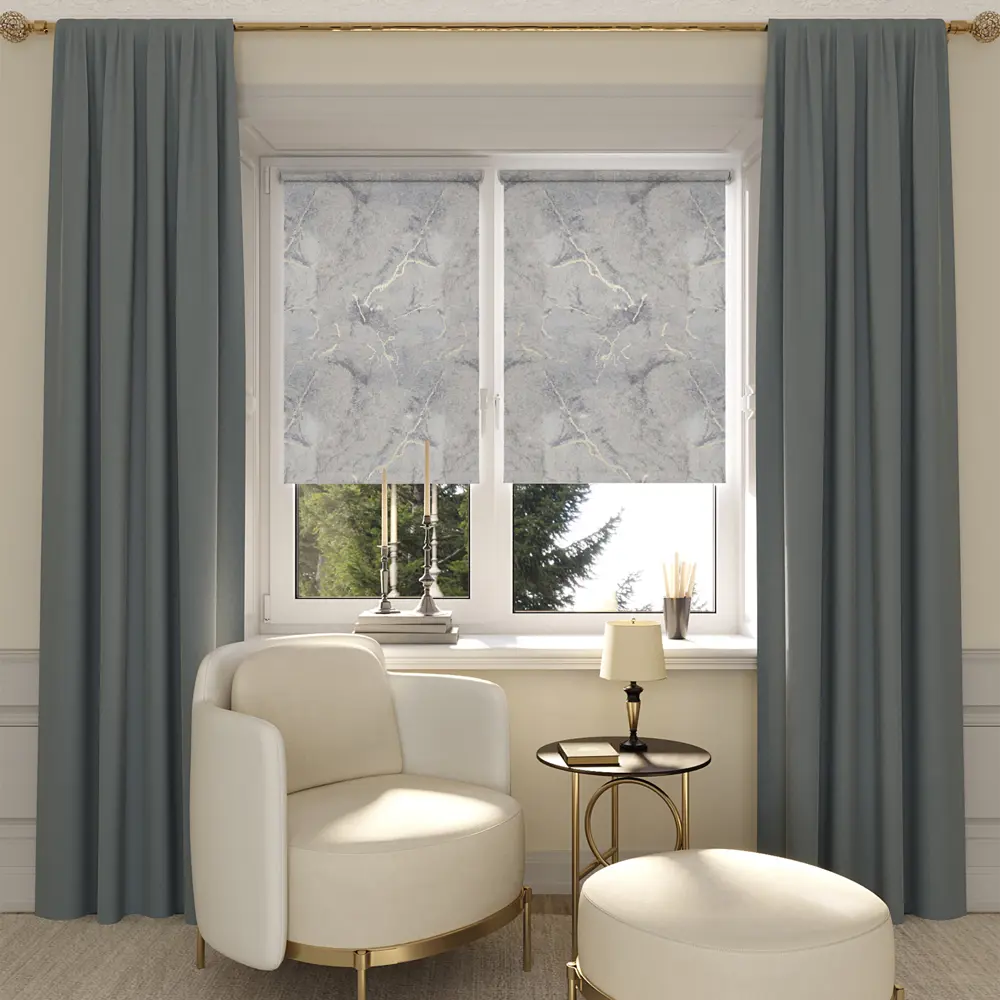 Штора рулонная Фавор 60x175 см серая DOMLEGRAND STLM-2068793 - Вид №3