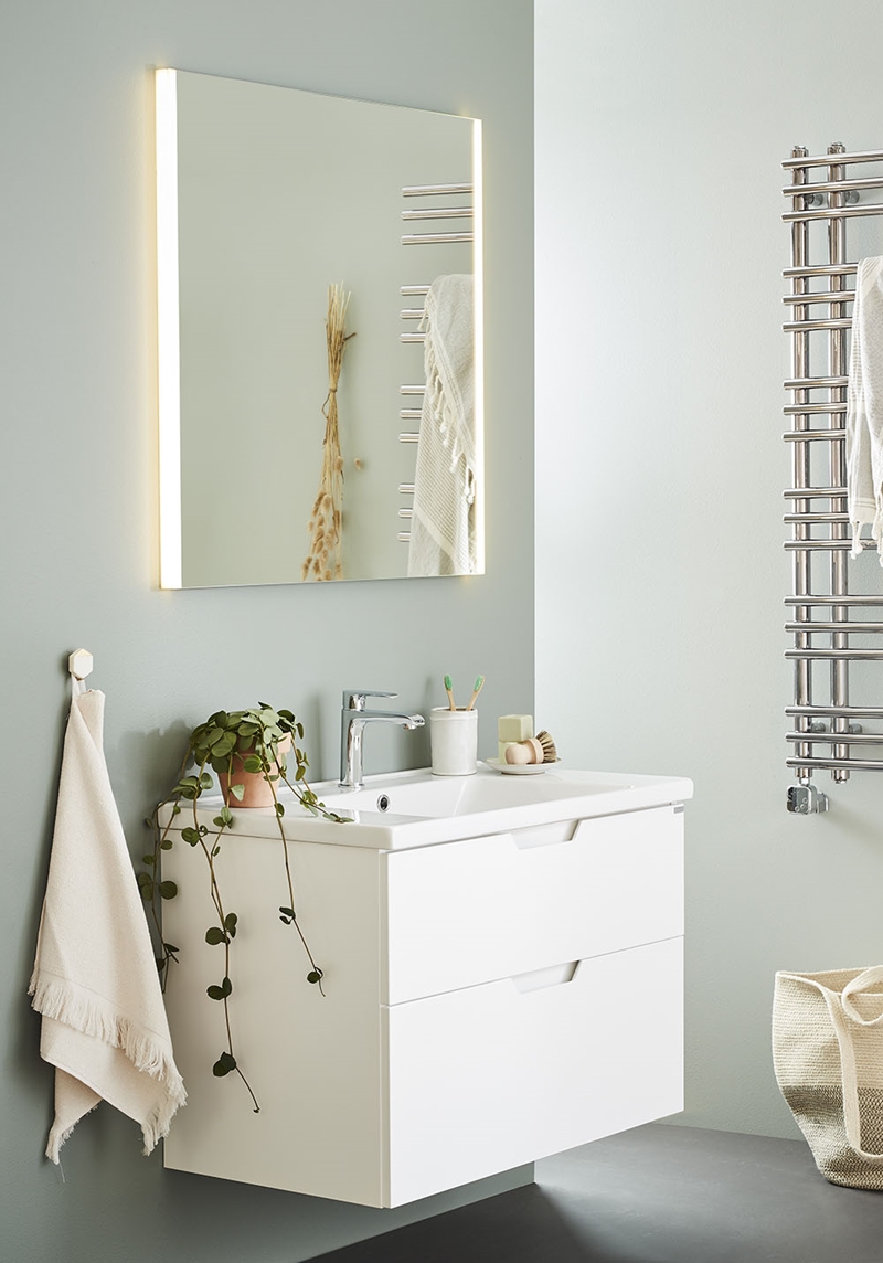 1424 Зеркало Deco 800 Noro  Белый  - Вид №2