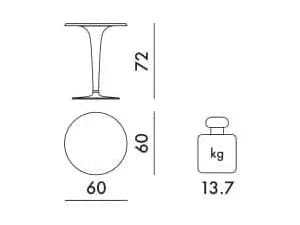 Круглый стол с ламинированной столешницей Kartell TOP TOP ARCH-00135708 - Вид №10