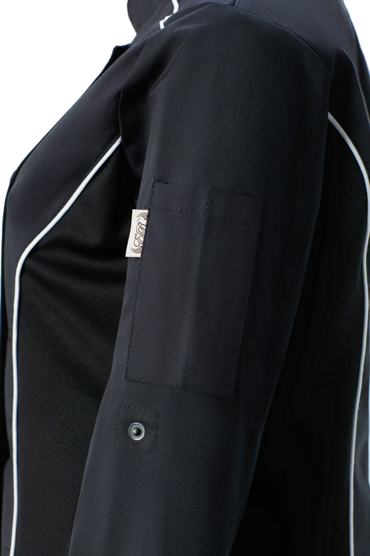 67682 Китель поварской женский цвет black (черный) RICON  Одежда для поваров  размер 46 (M)  - Вид №4