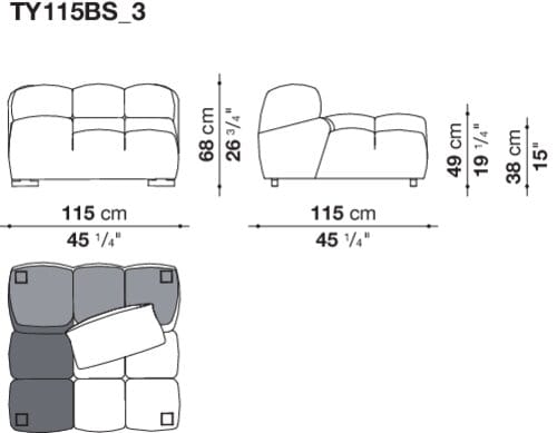 Модульный тканевый диван B&B Italia Tufty Time ARCH-00125265 - Вид №17