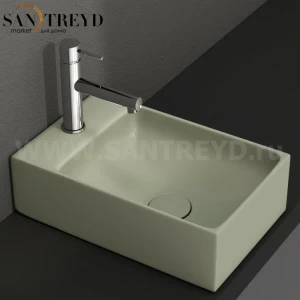 B6R40LI Подвесная раковина настенная прямоугольная Ceramica Globo T-EDGE