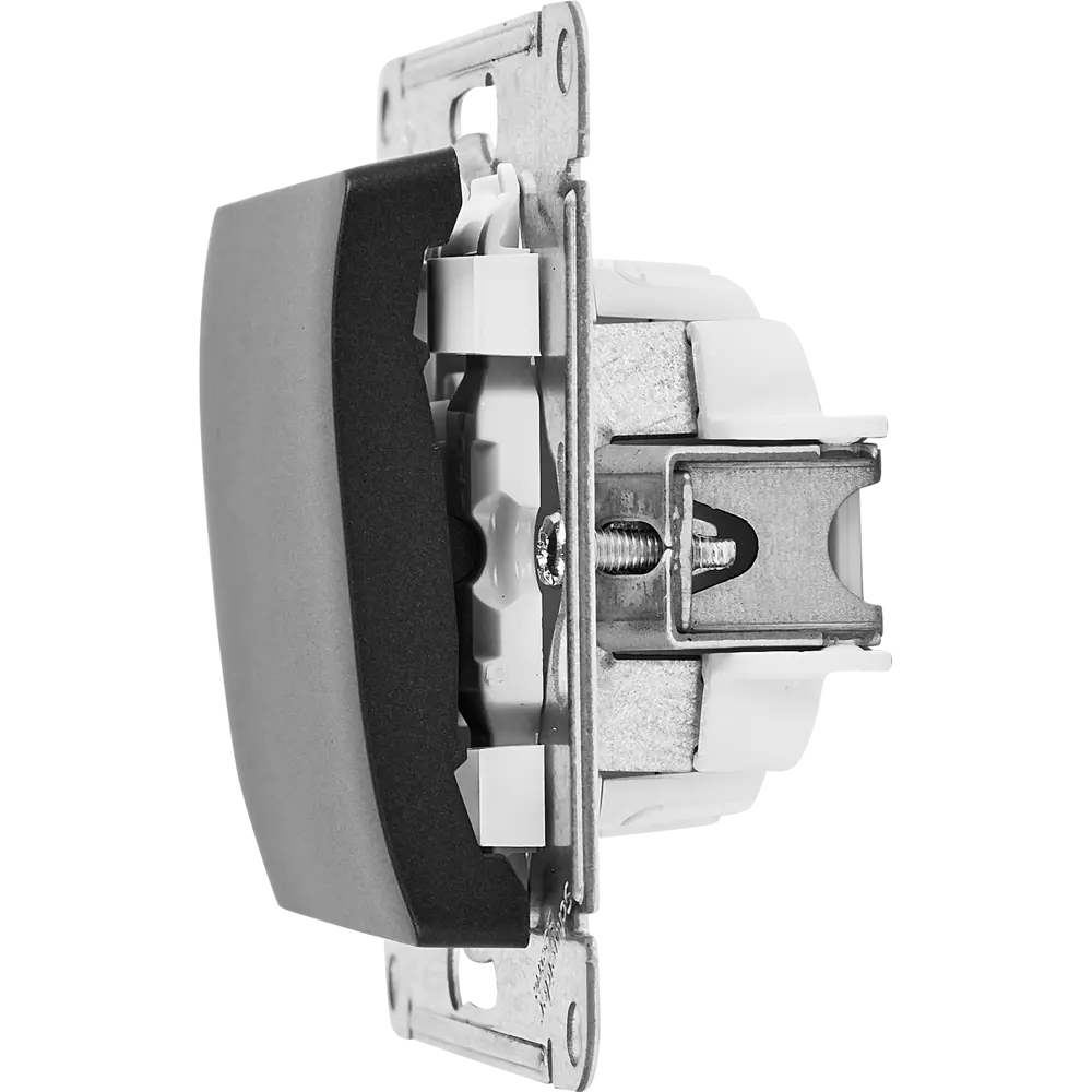 Schneider Electric Glossa — выключатель скрытого монтажа на 1 клавишу, антрацит 87677578 STLM-0074813 - Вид №5