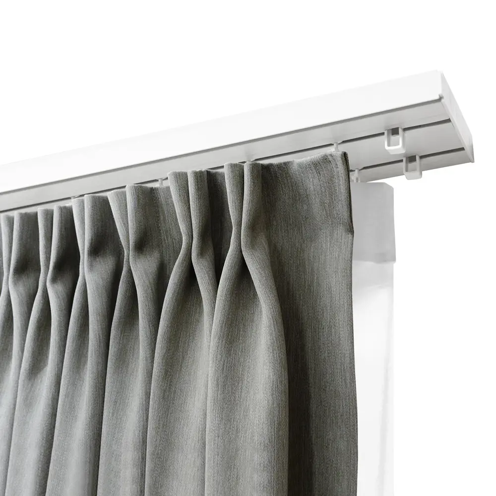 Шинный карниз в наборе двухрядный KREAFORTA 440 см пластик белый STLM-2171999 - Вид №1