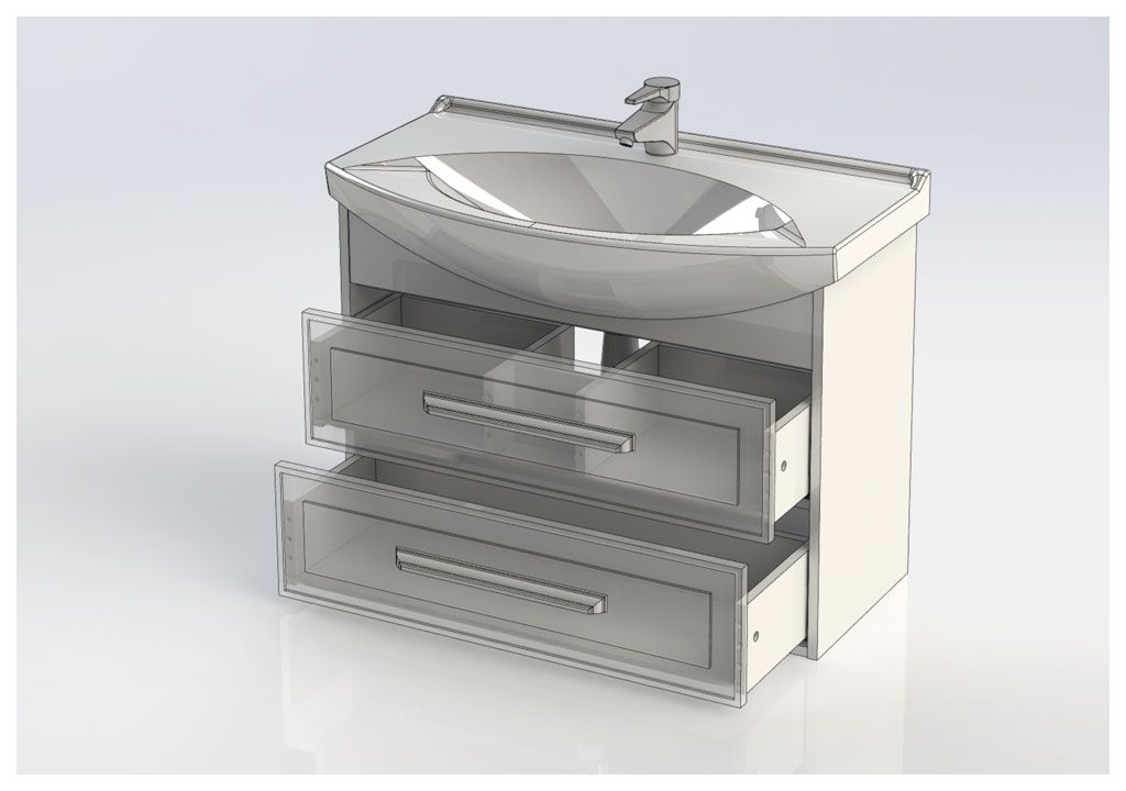Тумба с раковиной Aquanet Остин 85 белый 0020391800175448 - Вид №4