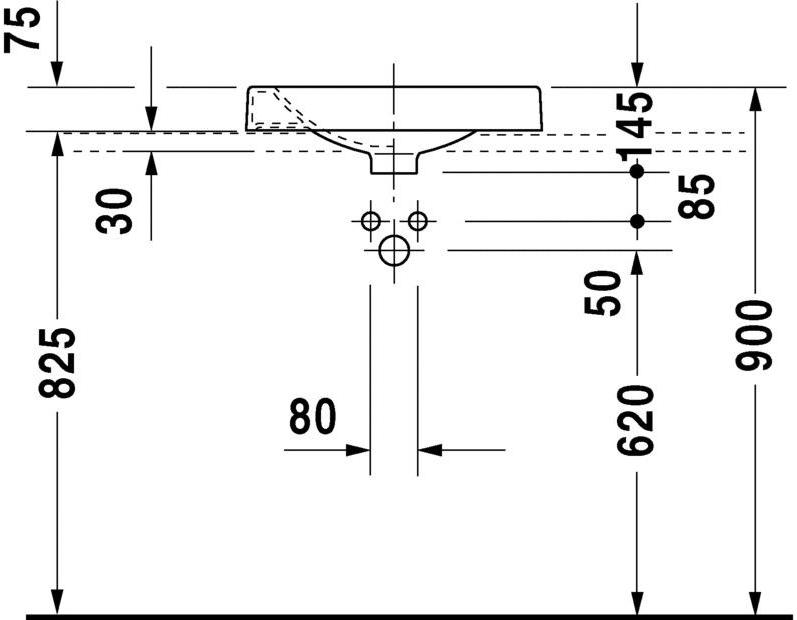 032050 Подвесная раковина настенная овальная Duravit Architec белая - Вид №2