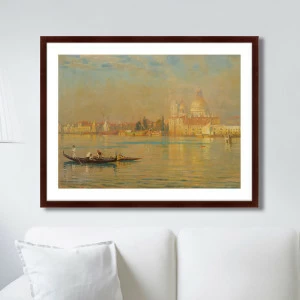 Картина в раме 78,5х100 см Venice Lagoon, 1899г. КАРТИНЫ В КВАРТИРУ  264285 Голубой;желтый;коричневый;разноцветный
