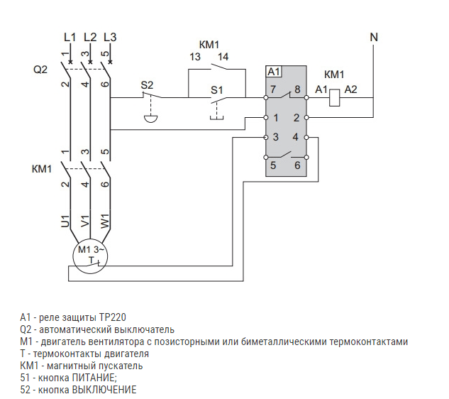 Реле защиты двигателя ТР220 на DIN-рейку Santreyd sun-id-682873 - Вид №1