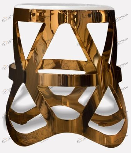 MORADA Круглый журнальный столик из стали и мрамора Crown Crown royal st