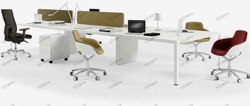 Sinetica Модульный прямоугольный рабочий стол Frame + sun-id-1410539