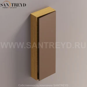 LIFT Модульный шкаф 120 см с правой дверью на доводчиках. Модули могут располагаться горизонтально и вертикально. Отделка: тик и темная бронза. AMOB054BRPTDX