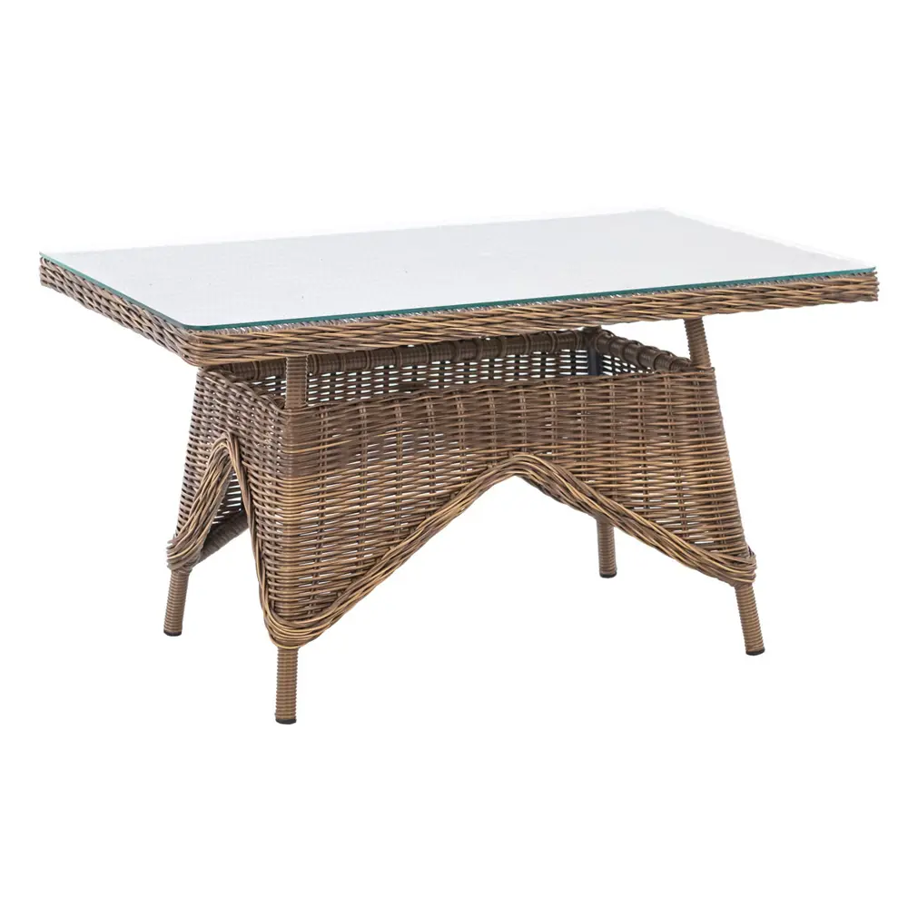 Стол садовый складной Amaro 90x120x76 см стекло каштан Santreyd STLM-2070729