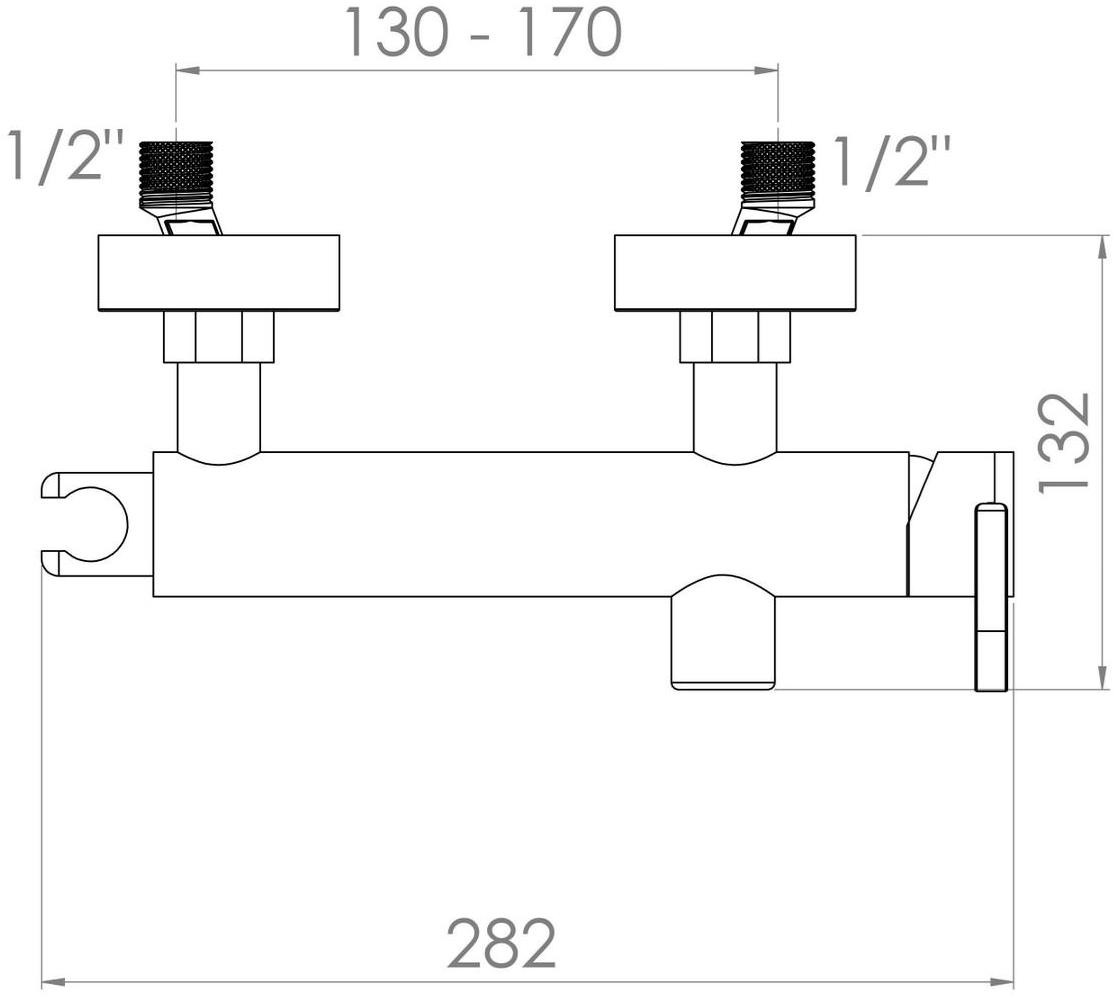 rvb Смеситель для душа на 2 отверстия Polo club 4541.--.41 - Вид №2