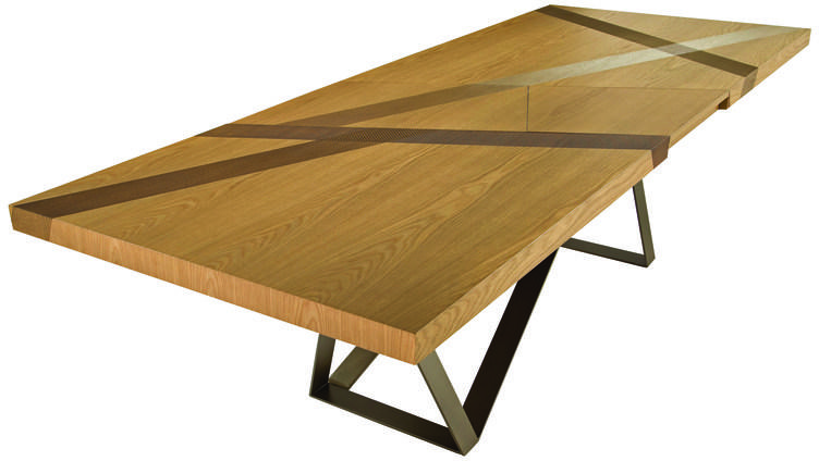 Roche Bobois Прямоугольный обеденный стол из фанерованной древесины Track sun-id-1378121 - Вид №1