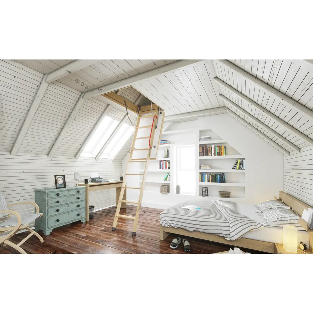 Лестница чердачная складная с секциями Ultra 70x120x300 см Santreyd STLM-2056561 - Вид №2