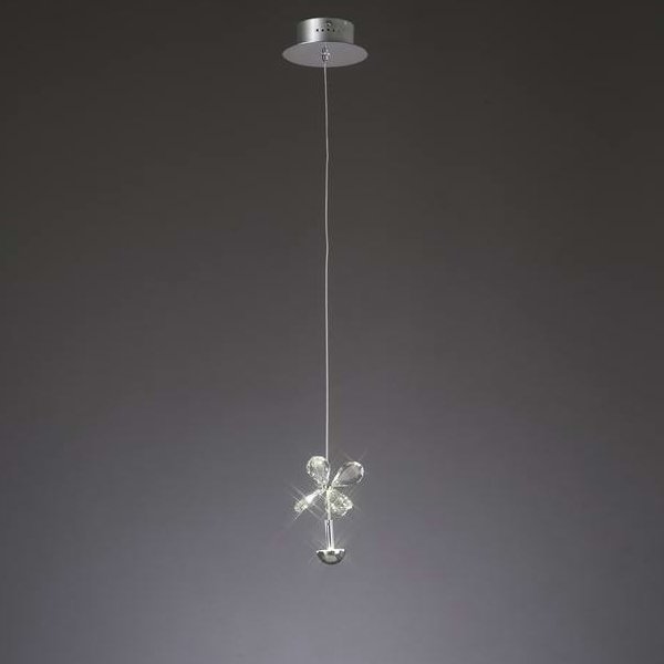 Подвесной светильник Crystal Light 1 от Delight Collection MD2553/1 DELIGHT COLLECTION ДИЗАЙНЕРСКИЕ 243731 Прозрачный;хром  - Вид №1