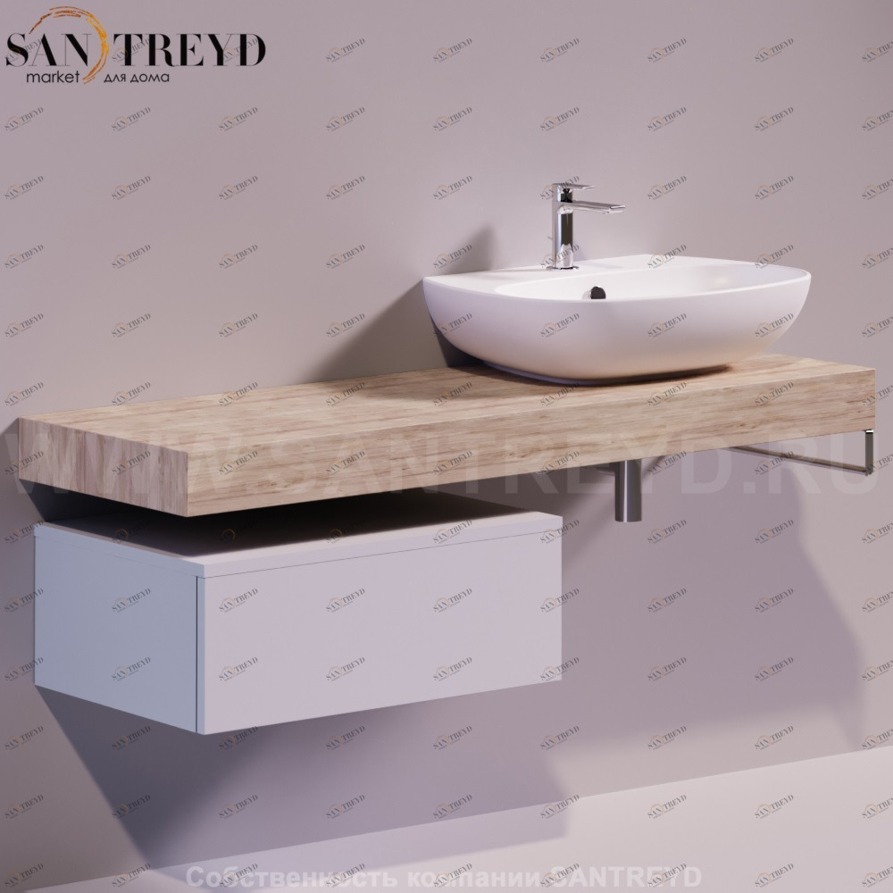 Столешница под раковину VIGNONI 140 см светлый дуб Simas VIM2ROVERECHIARO