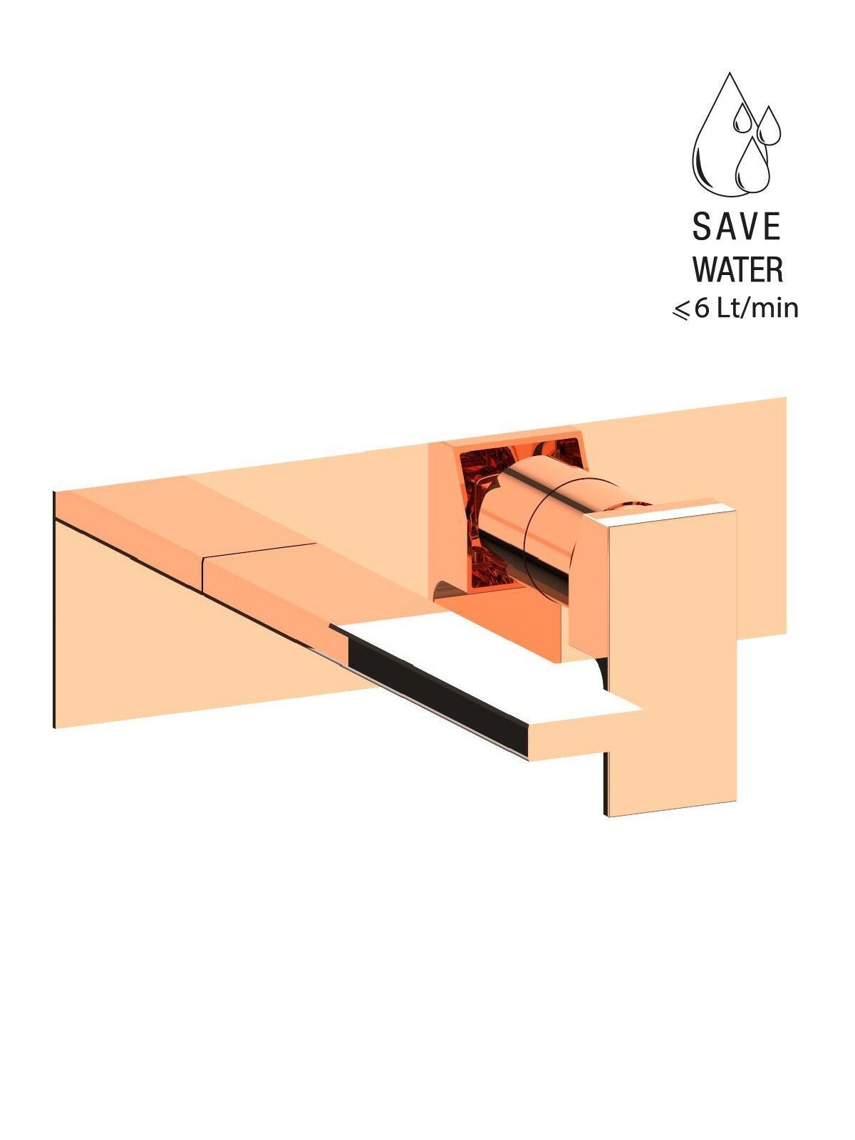 Настенный смеситель для раковины с пластиной без слива Rubinetterie Frattini Vita Due ARCH-00054452 - Вид №26