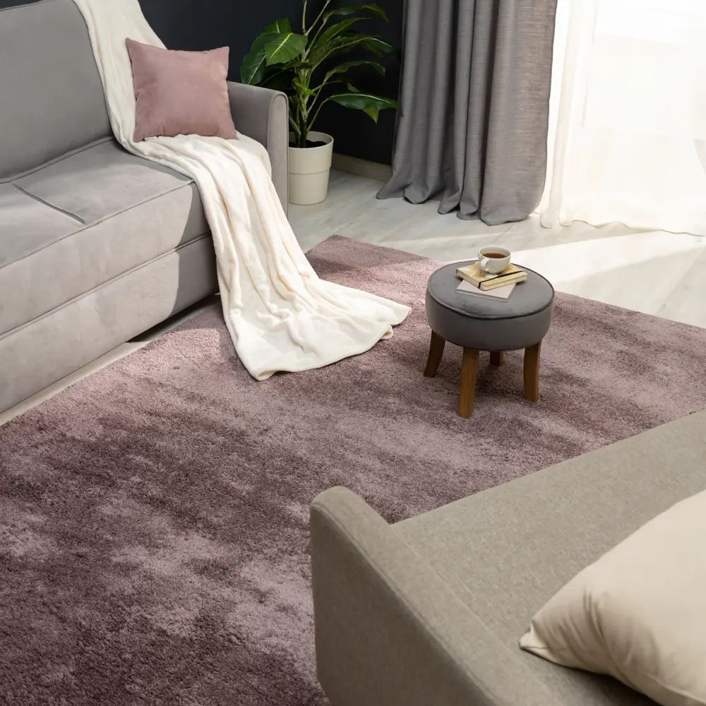 Ковер полиэстер Ribera 60x110 см цвет лиловый 82539408 STLM-2143990 Santreyd 