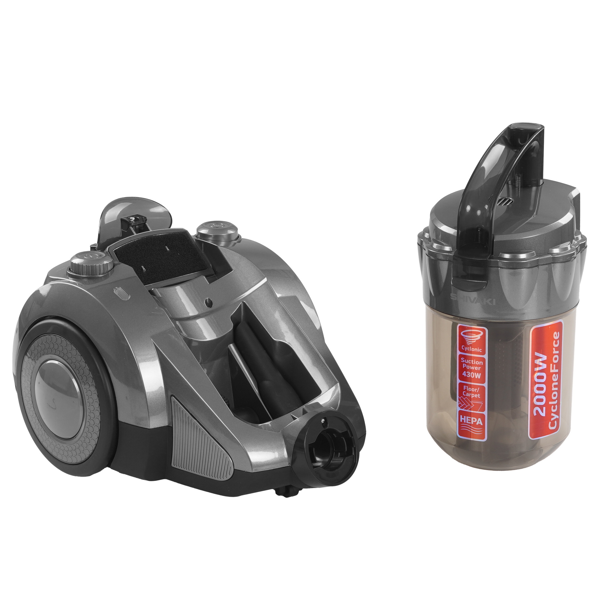 9289541 Пылесос Shivaki VCC 0220 серый STDN-0002025 - Вид №6