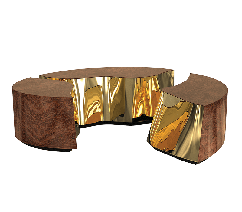 0-114 Овальный центральный стол Lapiaz из орехового дерева Boca Do Lobo  - Вид №10