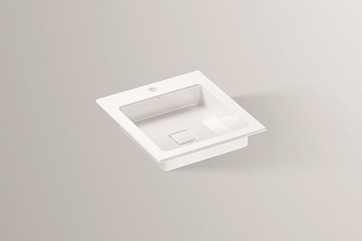 2303000000 Встраиваемая раковина, eb.q450h, белая, proshield Alape серия Q 