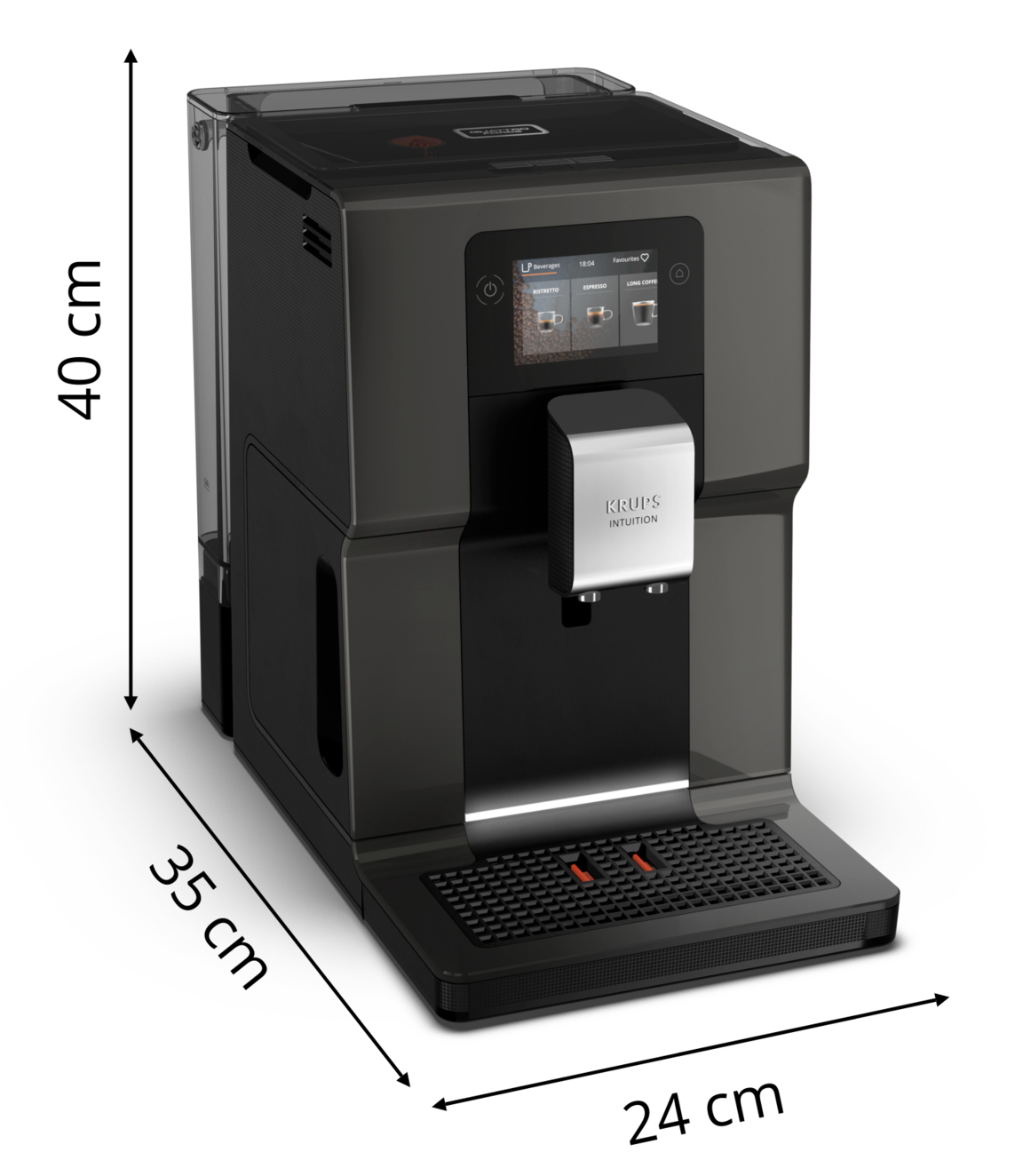 5632382 Кофемашина автоматическая Krups Intuition Preference EA872B10 черный STDN-0076079 - Вид №8