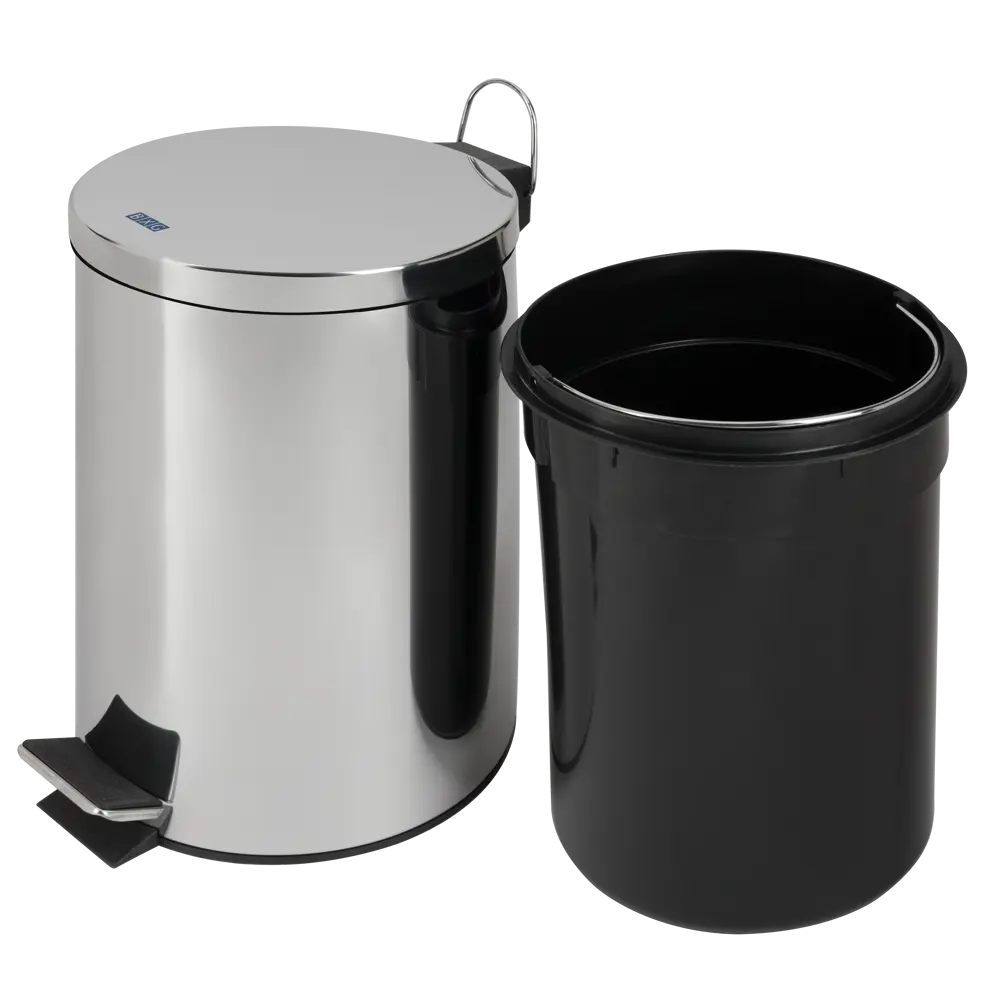 Контейнер для мусора BXG TCR- 12L, 12 л, сталь, цвет глянцевый хром STLM-2151590 - Вид №3