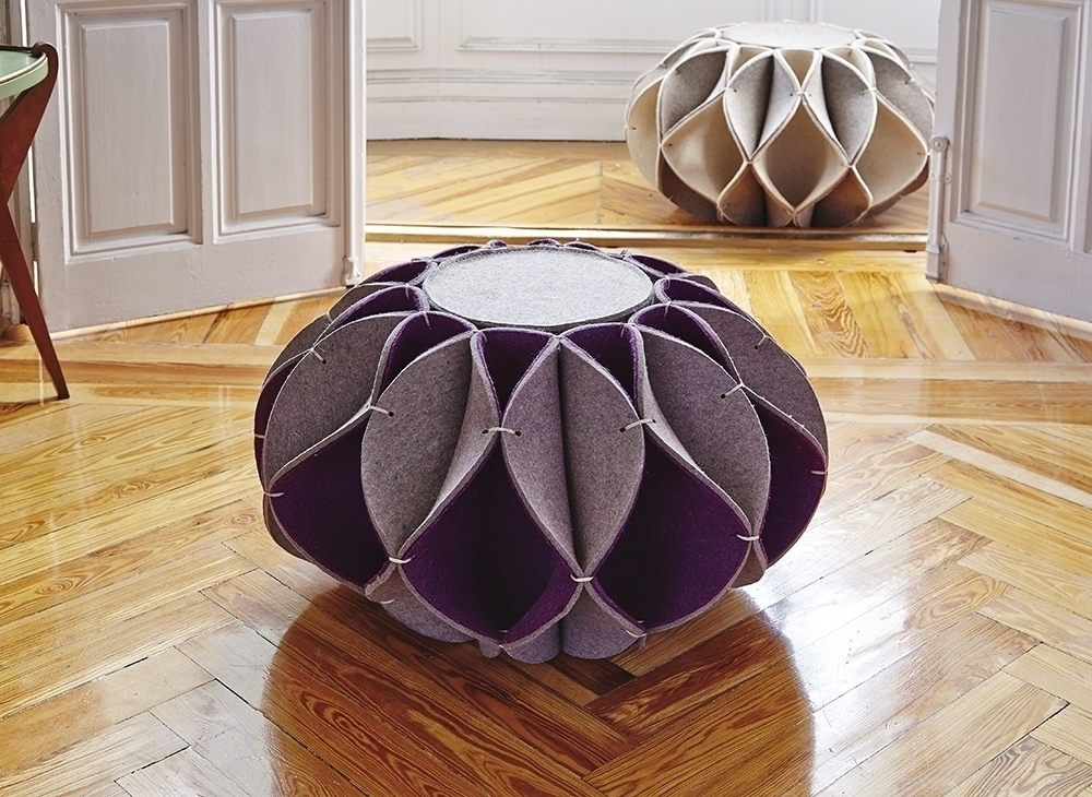 100578 Пуф высокий Purple GAN Ruff Pouf