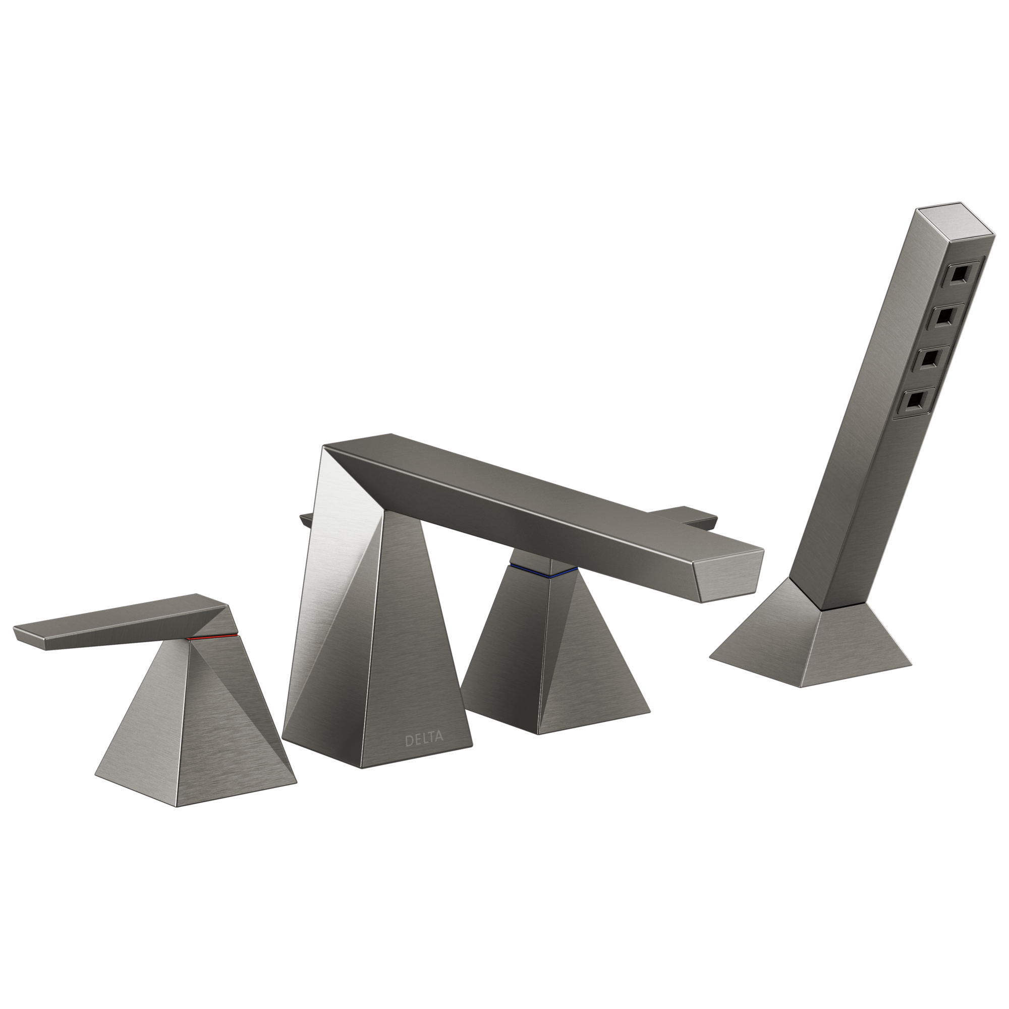T4743-KS Римская ванна с двумя ручками и ручной душ Delta Faucet Trillian Черный нержавеющий 