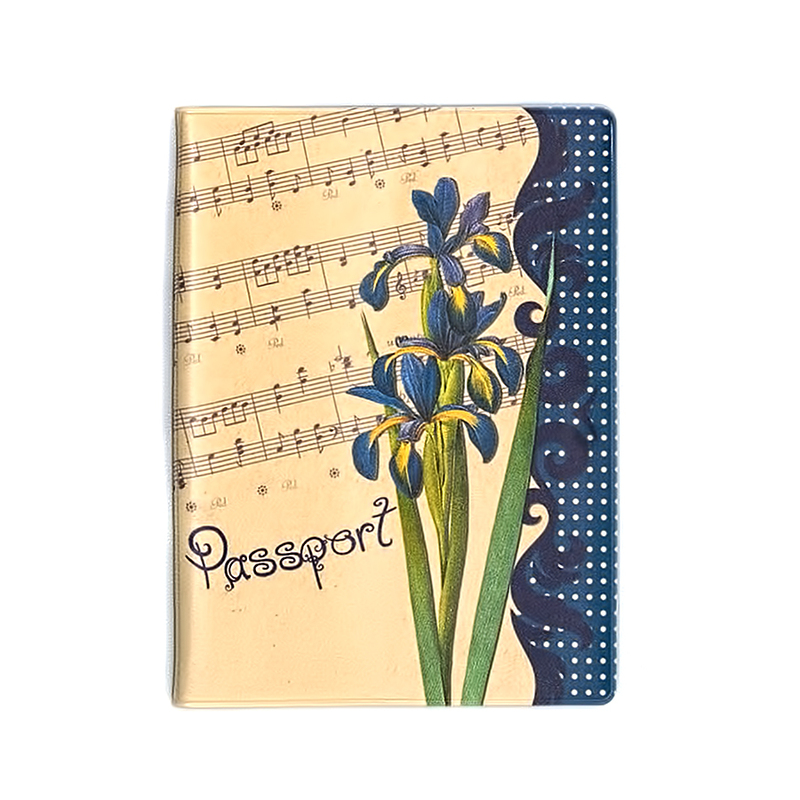 37727 Обложка для паспорта из ПВХ ( 13.3 x 19.1 см) "Ирис" Феникс-Презент 