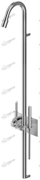 MGS Термостатическая душевая стойка из нержавеющей стали с ручным душем Contemporary sun-id-1363190
