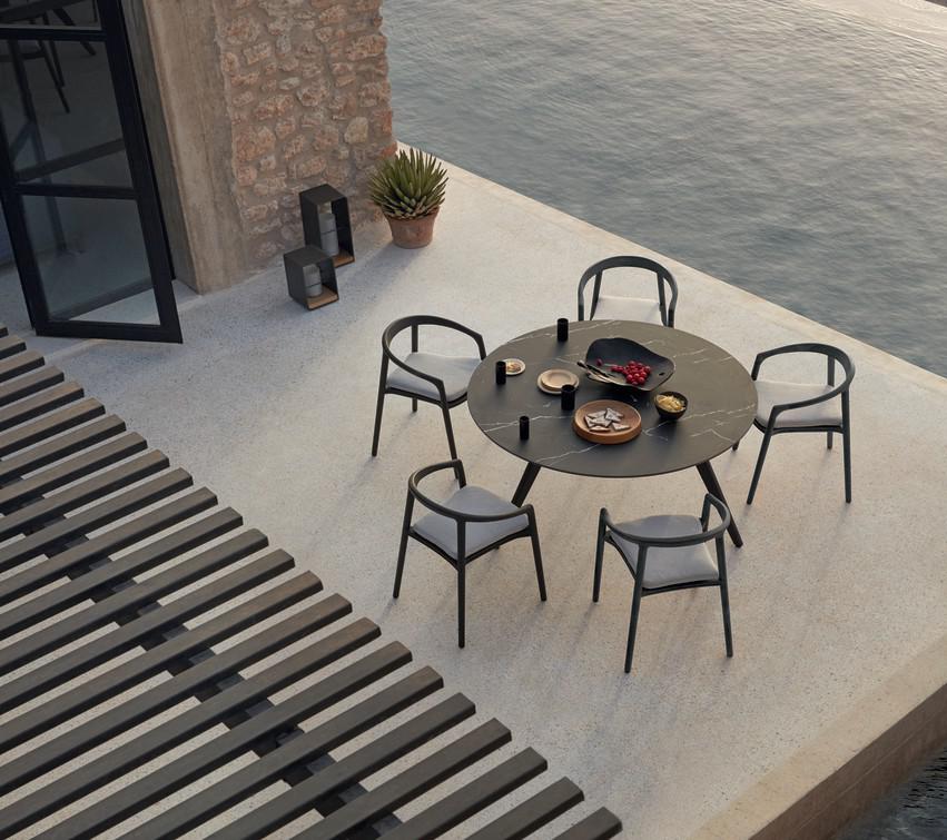 MNST965 Обеденный стол teak nero 264см x 118см Manutti Torsa - Вид №5