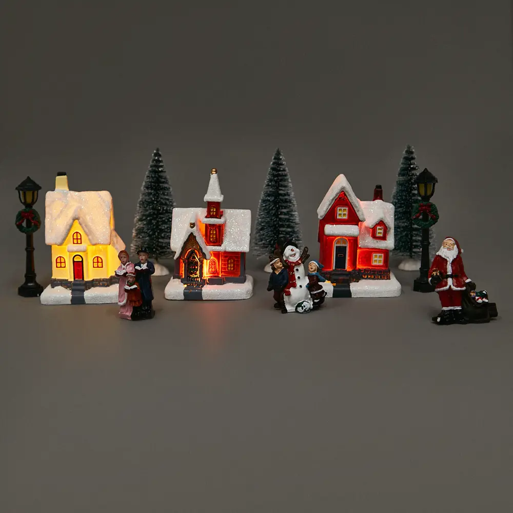 87547183 Набор новогодних светодиодный фигур для дома 11 элементов 35 см STLM-0956399 Santreyd  - Вид №2