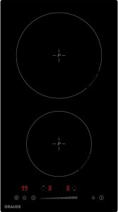 IK 30.1 S Встраиваемые электрические панели / электрическая, индукционная, домино, 5.6 х 28.8 х 52 см, 9 ступеней нагрева, режим усиленного нагрева booster, функция распознавания диаметра посуды, функция таймера, индикация нагрева, индикация красного цвет