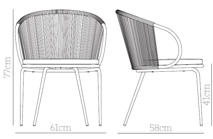 Стальной стул с порошковым покрытием с мягким сиденьем BABEL D Kissi ARCH-00023241 - Вид №4