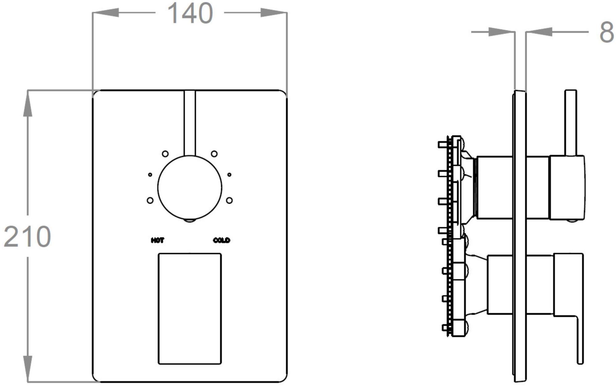Fir Italia Смеситель для душа из латуни с переключателем и тарелкой Kelio 63 6350198 - Вид №1