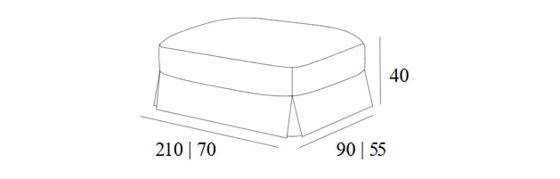 Прямоугольный пуф из ткани Collett & Victor Amber ARCH-00129647 - Вид №3
