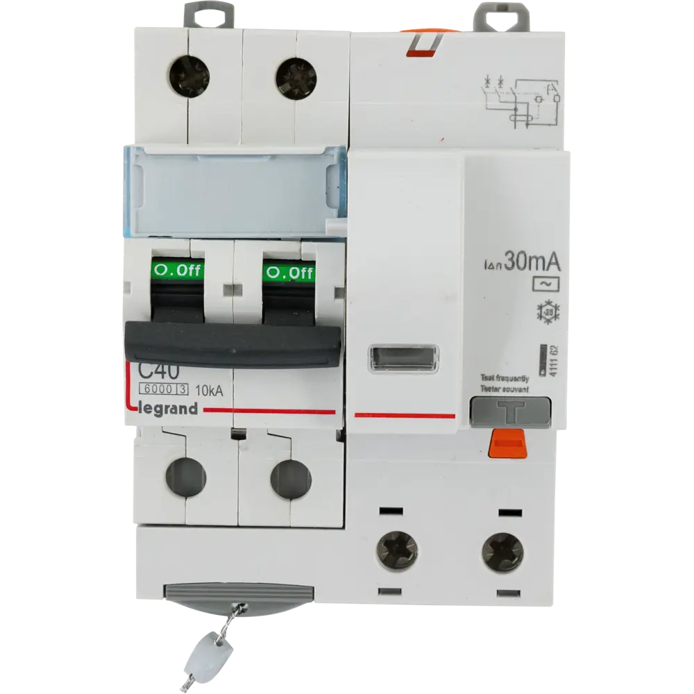 Автоматический выключатель дифференциального тока Legrand DX3 2P C40 A 30 мА 6 кА AC 411162 STLM-2047298 - Вид №1