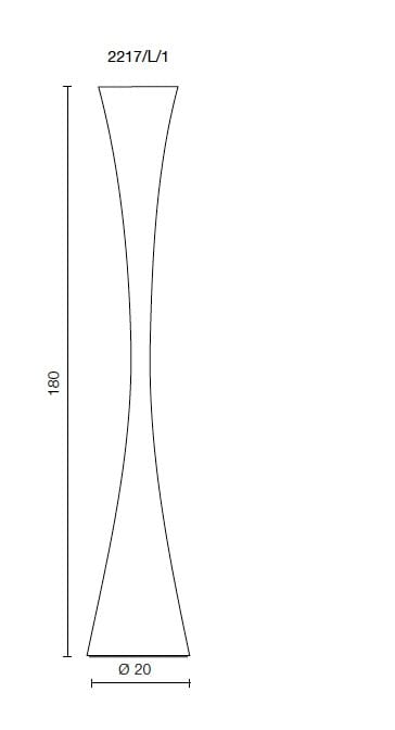 Светодиодная напольная лампа из смолы Martinelli Luce BICONICA ARCH-00023698 - Вид №10