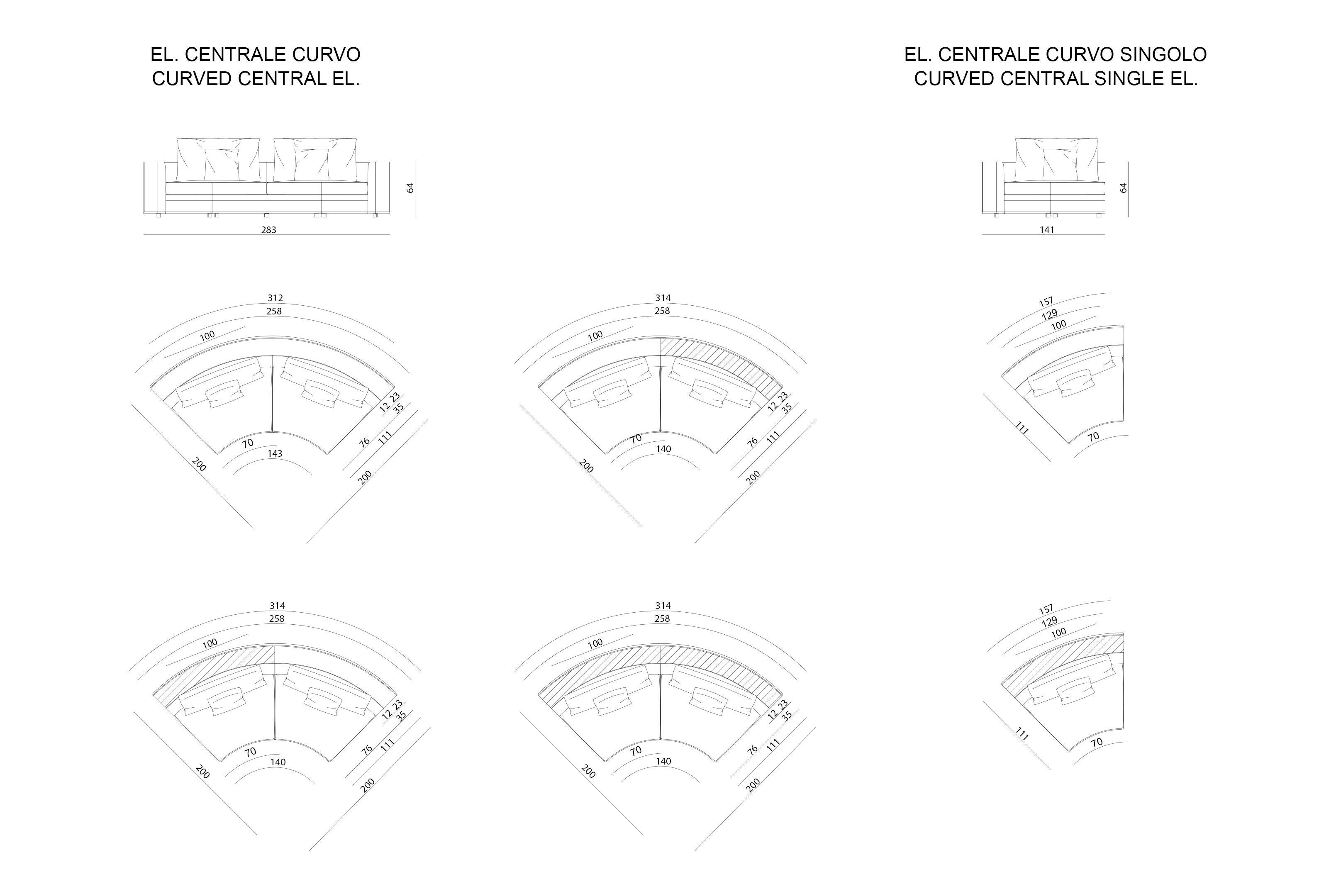 Кожаный модульный изогнутый диван Visionnaire Nomad ARCH-00108311 - Вид №22