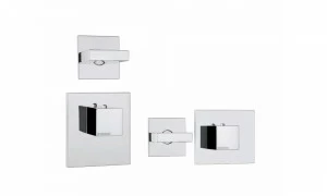 Z033201 + Z030205 000 Смеситель & запорный кран Recatngular 2 Outlets (with diverter) HP BOSSINI