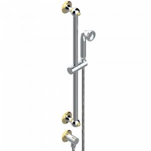 A59-58 Душ ручной стильный встраиваемый в стену, 60 cм штанга, шланг, крючок и патрубок для душа Thg-paris Tradition cristal Хром/золото