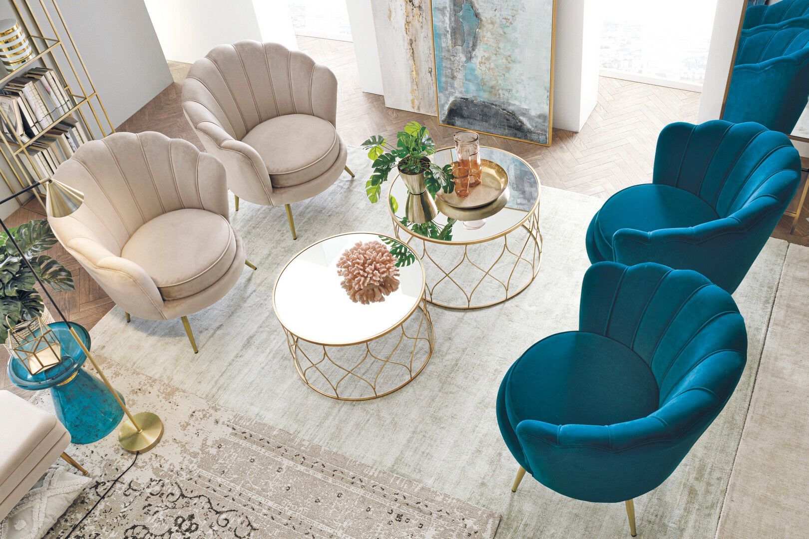 Набор из двух металлических журнальных столиков BIZZOTTO Elenor ARCH-00026381 - Вид №3