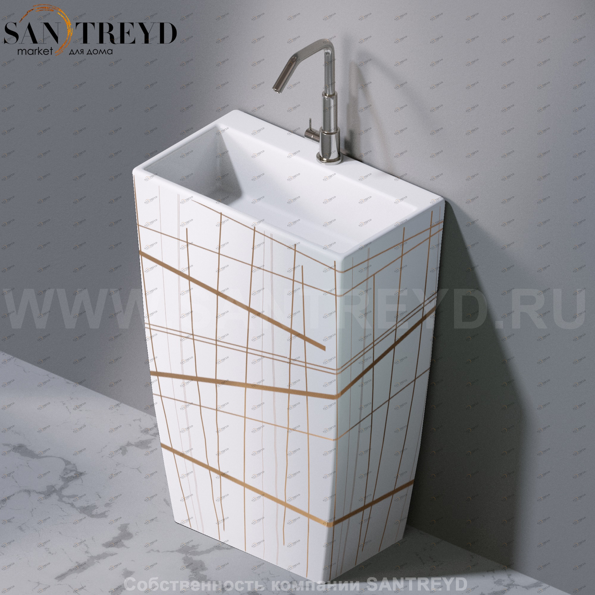 L115415G Напольная раковина стоящая прямоугольная A. e T. Italia Tower AeT ITALIA