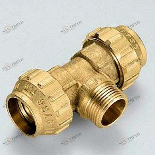 Тройник НР 25х3/4"х25 для ПНД труб TIEMME 3400069