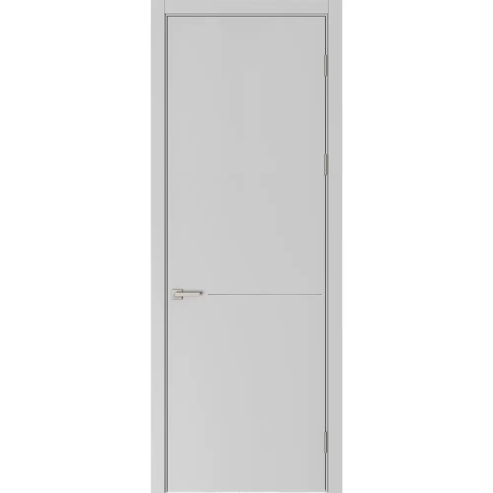 Дверь межкомнатная глухая Николь 60x230 см эмаль цвет серый с замком и без петель 89464719 STLM-2164467 BELWOODDOORS 